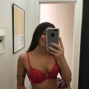 Adore me red lace up up! Adds two cup sizes 34 a